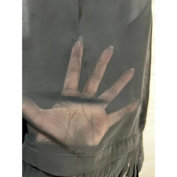 American Eagle Outfitters Black Chiffon‎ Blouse Sleeveless XS - Picture 5 of 8